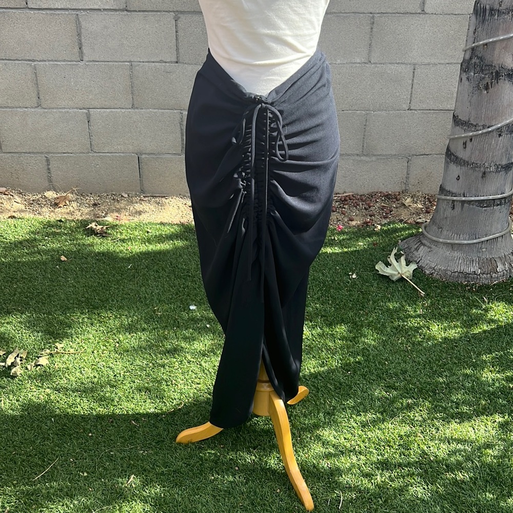 Ruched Black Skirt